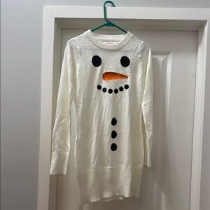 Tipsy Elves White Snowman Sweater Dress
